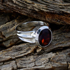 Garnet Solitaire African 925 Silver Red Gems Eye catching Promise Ring Jewellery