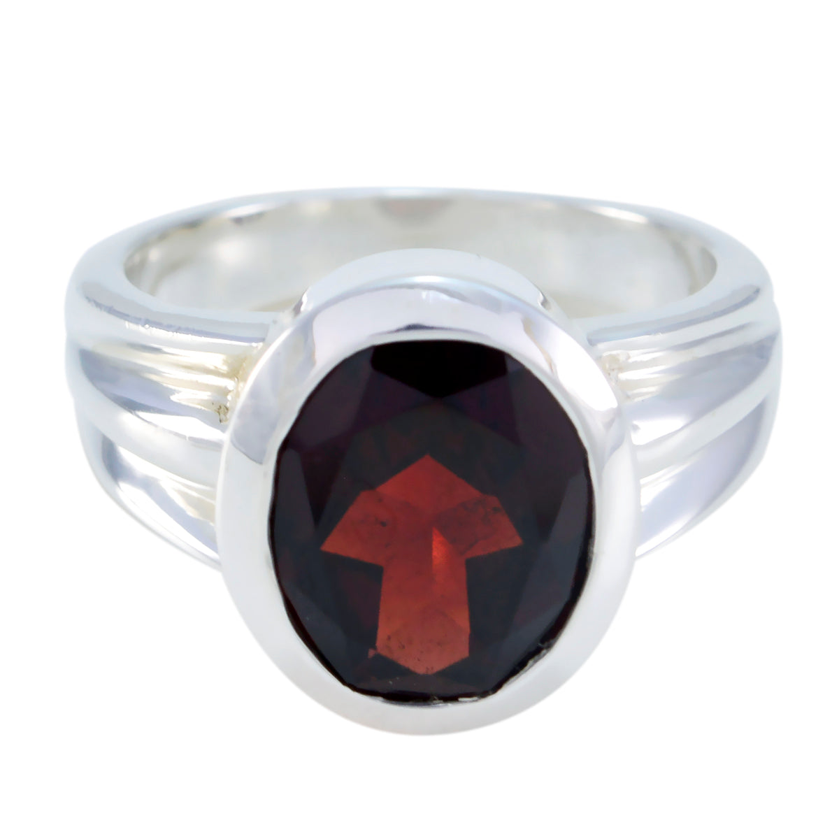 Garnet Solitaire African 925 Silver Red Gems Eye catching Promise Ring Jewellery