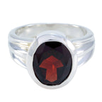 Garnet Solitaire African 925 Silver Red Gems Eye catching Promise Ring Jewellery