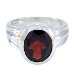 Garnet Solitaire African 925 Silver Red Gems Eye catching Promise Ring Jewellery