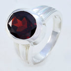 Garnet Solitaire African 925 Silver Red Gems Eye catching Promise Ring Jewellery