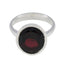 Garnet Solitaire Japanese 925 Silver Red Gemstone Whisper thin Modern Ring Jewellery