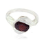 Garnet Solitaire Egyptian 925 Silver Red Gemstones Slim Boho Ring Jewelry