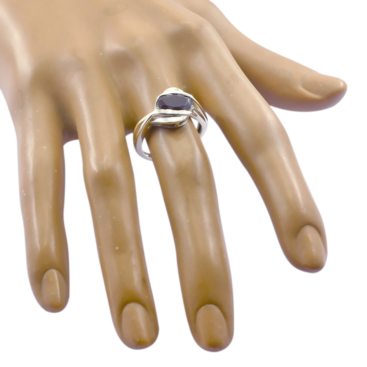 ガーネットソリティア エジプト産 925シルバー レッドジェムストーン スリム ボヘミアンリング ジュエリー サブ画像