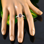 Garnet Solitaire Moroccan 92.5 Silver Red Gemstone Featherlight Cultural Ring Jewellery