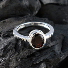 Garnet Solitaire Moroccan 92.5 Silver Red Gemstone Featherlight Cultural Ring Jewellery