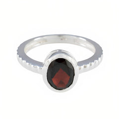 Garnet Solitaire Moroccan 92.5 Silver Red Gemstone Featherlight Cultural Ring Jewellery