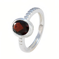 Garnet Solitaire Moroccan 92.5 Silver Red Gemstone Featherlight Cultural Ring Jewellery