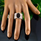 Granat Solitär Afrikanischer 925 Silber Rote Edelsteine Edgy Armor Band Schmuck