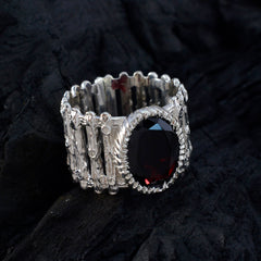 Garnet Solitaire African 925 Silver Red Gemstones Edgy Armor Band Jewellery
