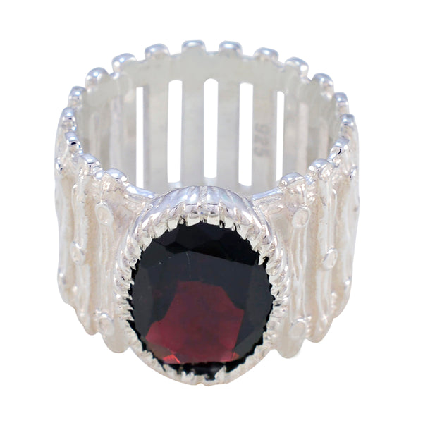 Garnet Solitaire African 925 Silver Red Gemstones Edgy Armor Band Jewellery