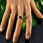 Garnet Solitaire Japanese 925 Sterling Silver Red Gems Dainty Contemporary Ring Jewelry