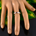 Garnet Solitaire Korean 925 Sterling Silver Red Gemstone Whisper thin Trendy Ring Jewellery