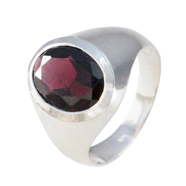 Garnet Solitaire French 92.5 Silver Red Gemstones Versatile Heritage Ring Jewellery