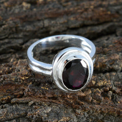Granat Solitär Afrikanischer Sterling Silber Rote Edelsteine Klassischer Luxuriöser Ring Schmuck