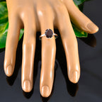 Garnet Solitaire Korean Sterling Silver Red Gemstones Delicate Sophisticated Ring Jewellery