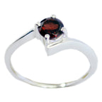 Garnet Solitaire Turkish Sterling Silver Red Gemstones Dainty Fairytale Ring Jewelry