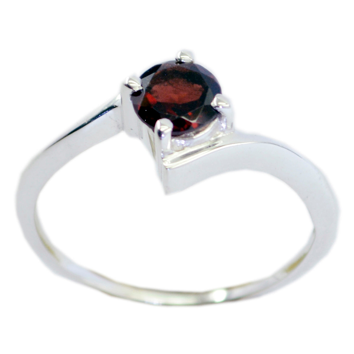 Garnet Solitaire Turkish Sterling Silver Red Gemstones Dainty Fairytale Ring Jewelry
