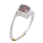 Garnet Solitaire Turkish Sterling Silver Red Gemstones Dainty Fairytale Ring Jewelry