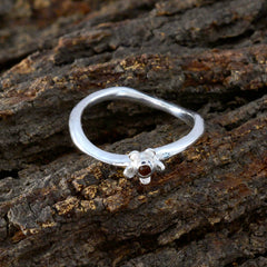 Granat Solitär Japanischer 925 Sterling Silber Rote Edelsteine Zarter Trendy Ring Schmuck