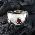 Garnet Solitaire Moroccan 925 Sterling Silver Red Gemstone Eye catching Contemporary Ring Jewellery