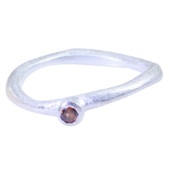 Garnet Solitaire American 925 Silver Red Gemstones Delicate Glamorous Ring Jewelry