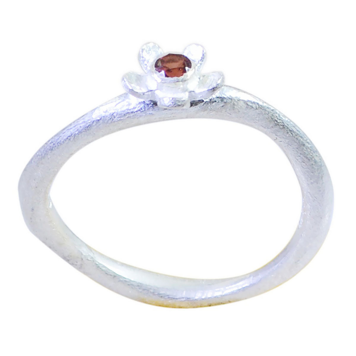 Garnet Solitaire Turkish 925 Sterling Silver Red Gems Dainty Glamorous Ring Jewellery
