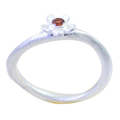 Garnet Solitaire Turkish 925 Sterling Silver Red Gems Dainty Glamorous Ring Jewellery