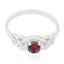 Garnet Solitaire Korean 925 Silver Red Gems Dainty Fairytale Ring Jewellery