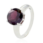Garnet Solitaire Egyptian 925 Sterling Silver Red Gemstones Tiny Glamorous Ring Jewellery