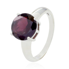 Garnet Solitaire Egyptian 925 Sterling Silver Red Gemstones Tiny Glamorous Ring Jewellery
