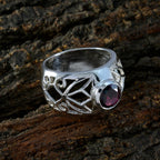 Garnet Solitaire Mexican 92.5 Silver Red Gemstones Versatile Filigree Ring Jewellery