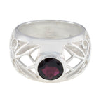 Garnet Solitaire Mexican 92.5 Silver Red Gemstones Versatile Filigree Ring Jewellery