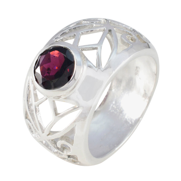 Garnet Solitaire Mexican 92.5 Silver Red Gemstones Versatile Filigree Ring Jewellery