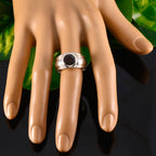 Garnet Solitaire Indian Sterling Silver Red Gems Classic Feminine Ring Jewelry