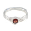 Garnet Solitaire French 92.5 Silver Red Gemstone Featherlight Romantic Ring Jewelry
