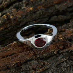 Garnet Solitaire Egyptian Silver Red Gemstones Featherlight Sophisticated Ring Jewellery