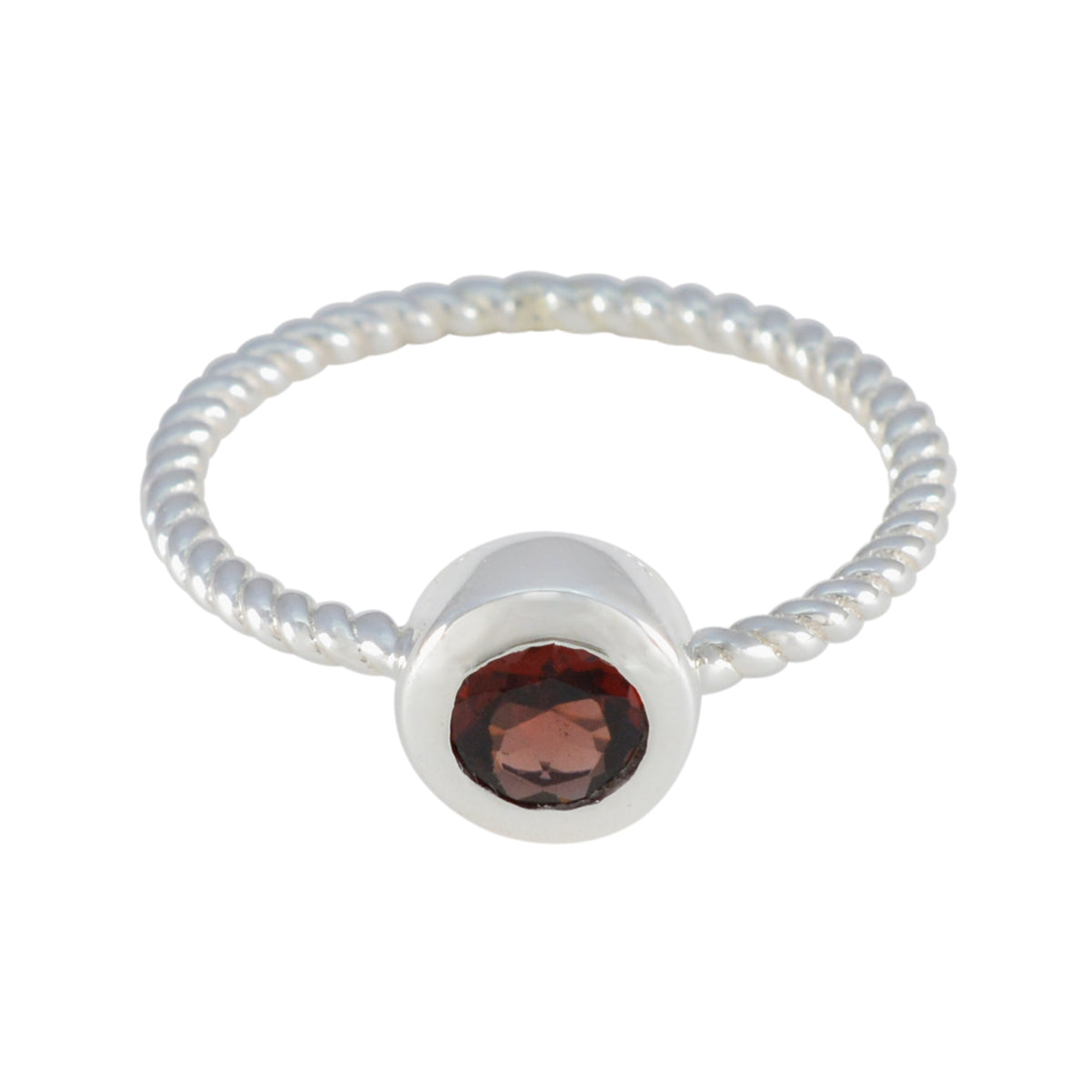 Garnet Solitaire Turkish 92.5 Silver Red Gemstones Delicate Feminine Ring Jewellery Главное изображение товара