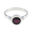 Garnet Solitaire Egyptian Silver Red Gemstone Slim Glamorous Ring Jewellery