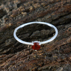 Garnet Solitaire Japanese Sterling Silver Red Gems Minimalist Fairytale Ring Jewellery