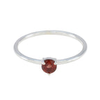 Garnet Solitaire Japanese Sterling Silver Red Gems Minimalist Fairytale Ring Jewellery