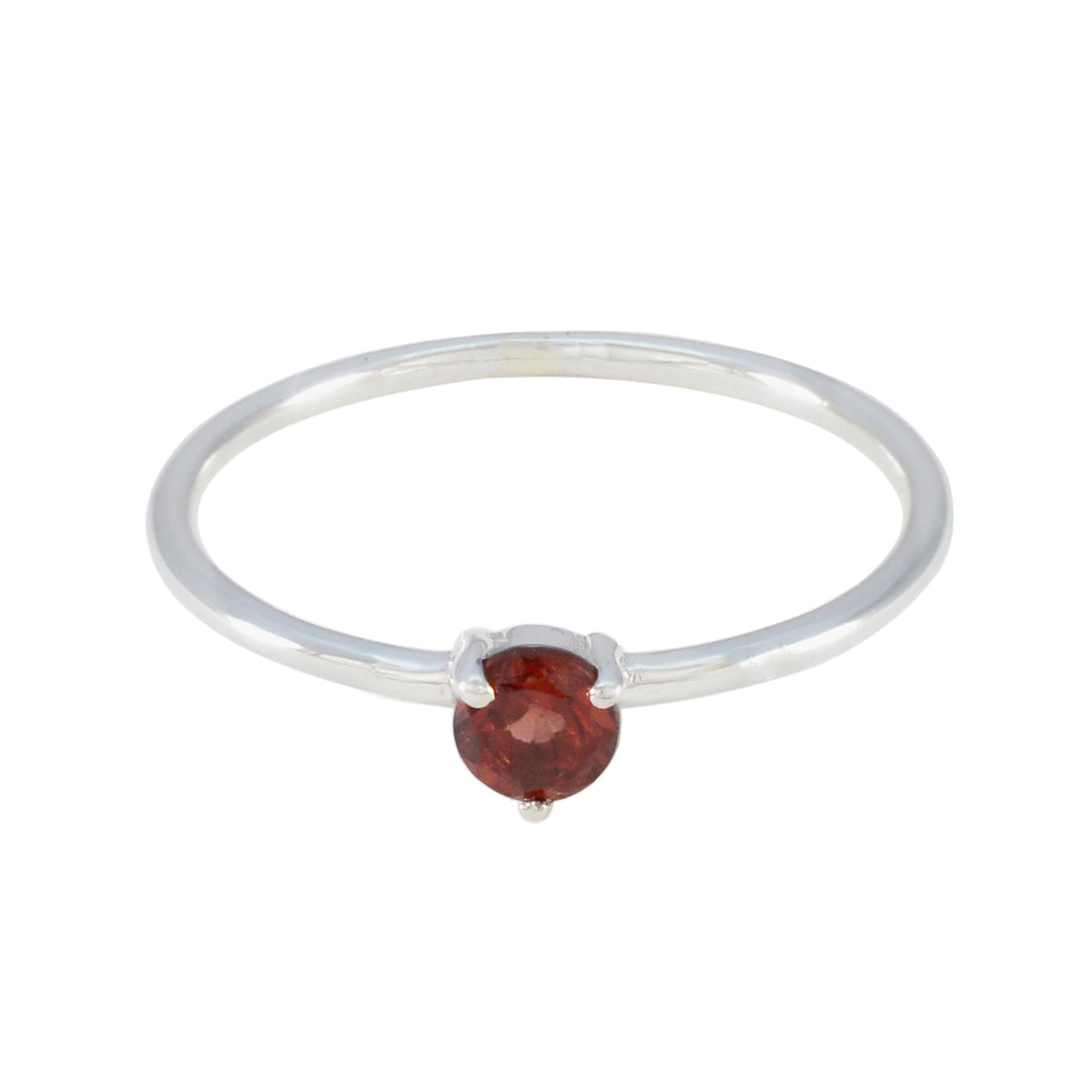 Garnet Solitaire Japanese Sterling Silver Red Gems Minimalist Fairytale Ring Jewellery