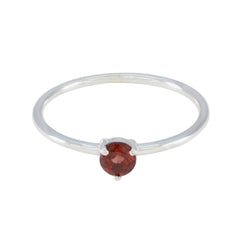 Garnet Solitaire Japanese Sterling Silver Red Gems Minimalist Fairytale Ring Jewellery
