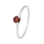 Garnet Solitaire Japanese Sterling Silver Red Gems Minimalist Fairytale Ring Jewellery