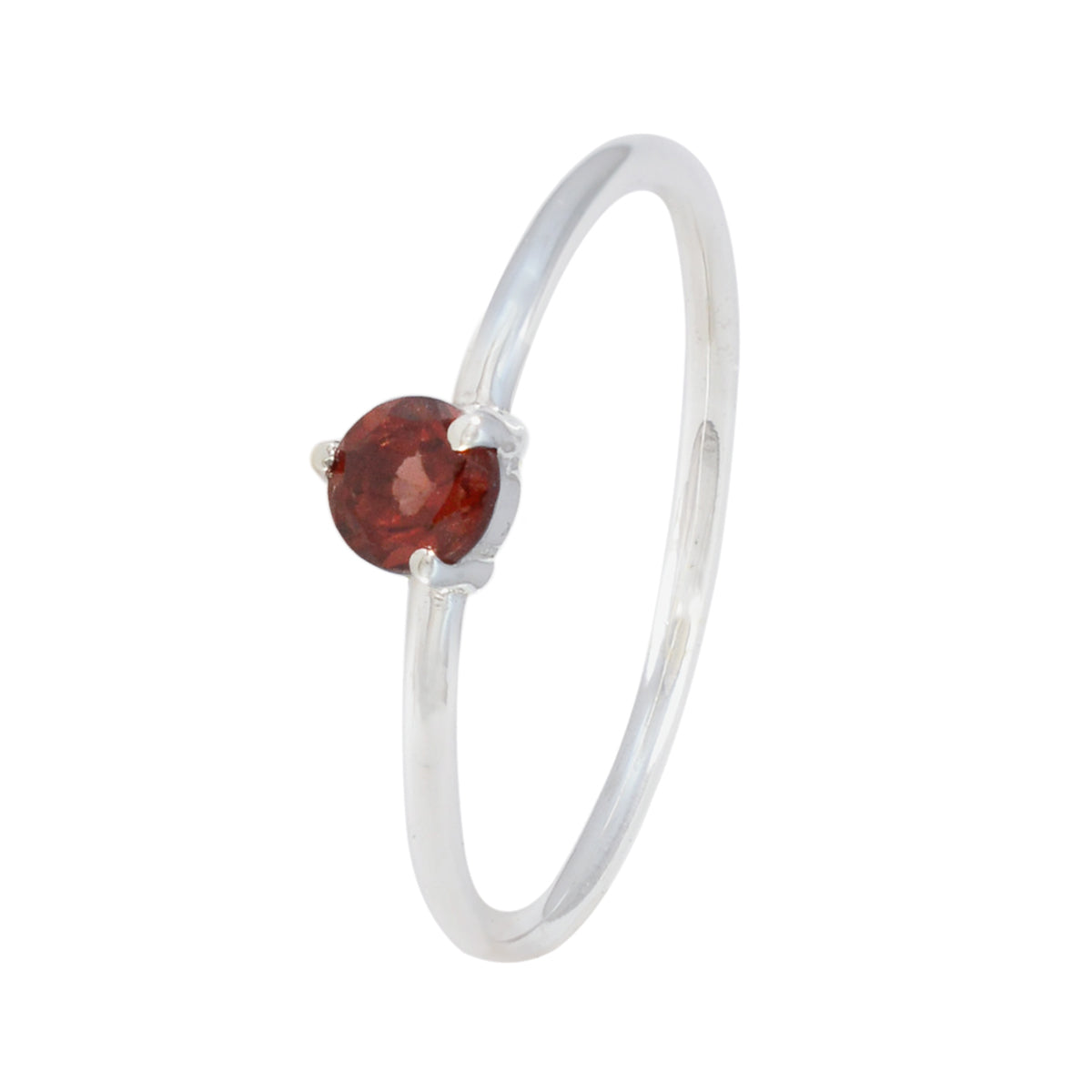 Garnet Solitaire Japanese Sterling Silver Red Gems Minimalist Fairytale Ring Jewellery