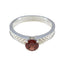 Garnet Solitaire Indian 925 Silver Red Gemstones Slim Sophisticated Ring Jewellery