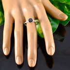 Garnet Solitaire Japanese 925 Silver Red Gemstone Dainty Modern Ring Jewelry