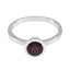 Garnet Solitaire Japanese 925 Silver Red Gemstone Dainty Modern Ring Jewelry