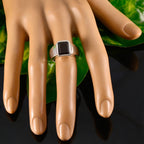 Garnet Solitaire German 92.5 Silver Red Gemstone Eye catching Abstract Ring Jewelry