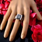 Garnet Solitaire Indian 92.5 Silver Red Gemstone Essential  Armor Ring Jewelry